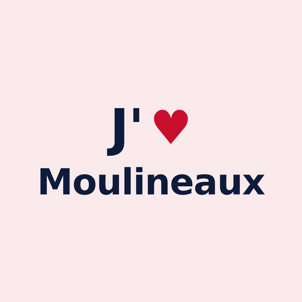 Magnet personnalisé Moulineaux — design J'aime Moulineaux