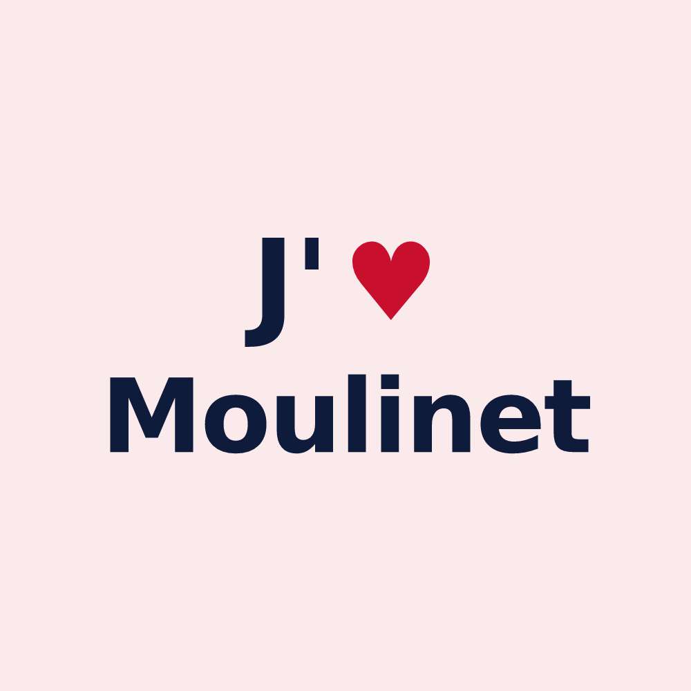 Magnet personnalisé Moulinet — design J'aime Moulinet
