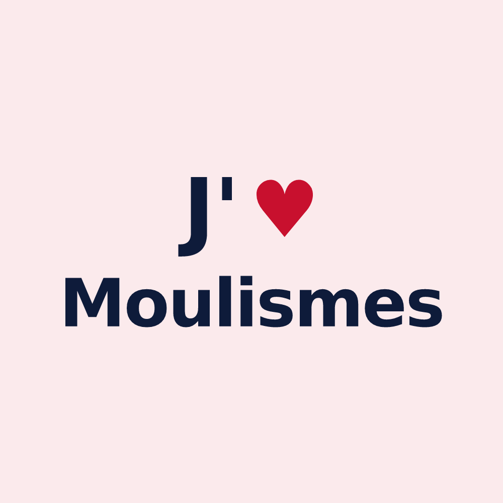 Magnet personnalisé Moulismes — design J'aime Moulismes