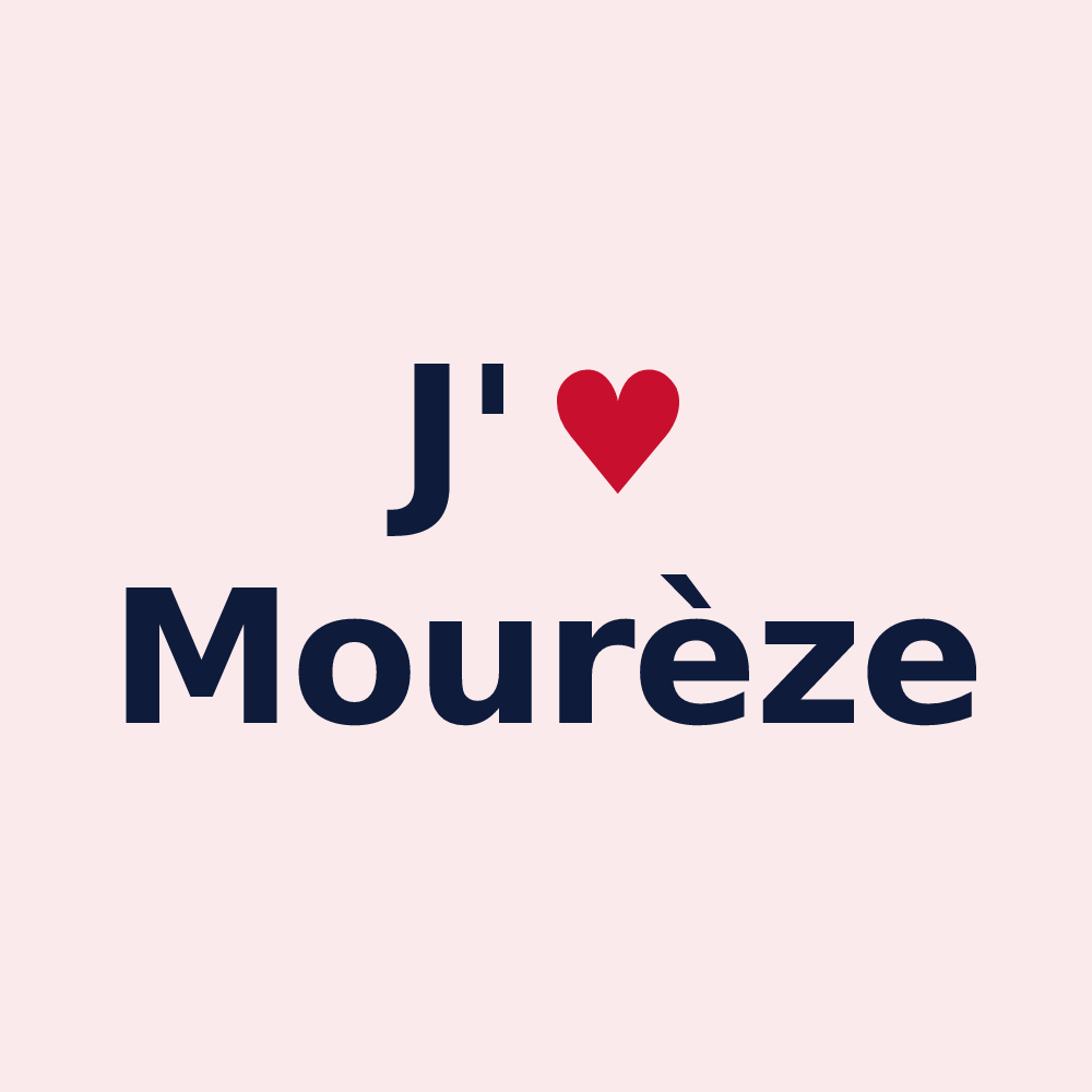 Magnet personnalisé Mourèze — design J'aime Mourèze