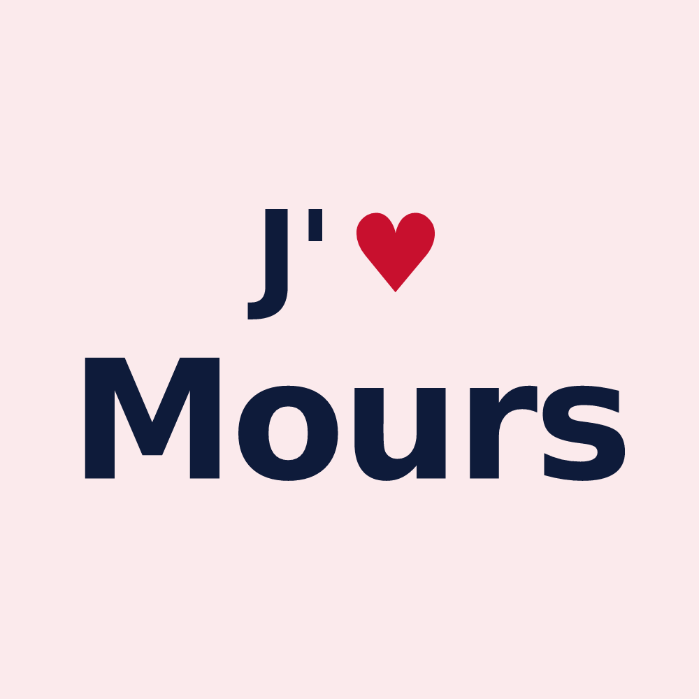 Magnet personnalisé Mours — design J'aime Mours
