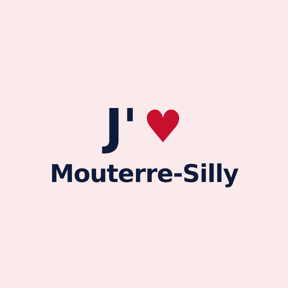 Magnet personnalisé Mouterre-Silly — design J'aime Mouterre-Silly