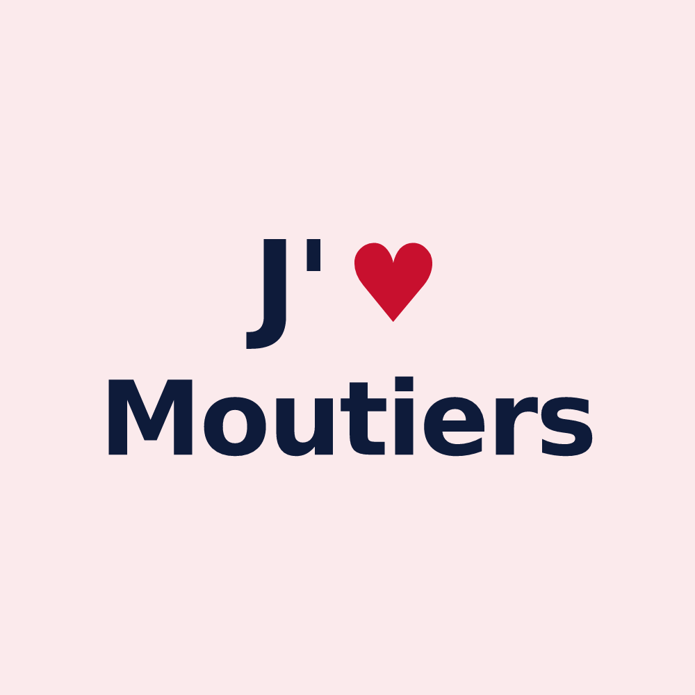 Magnet personnalisé Moutiers — design J'aime Moutiers