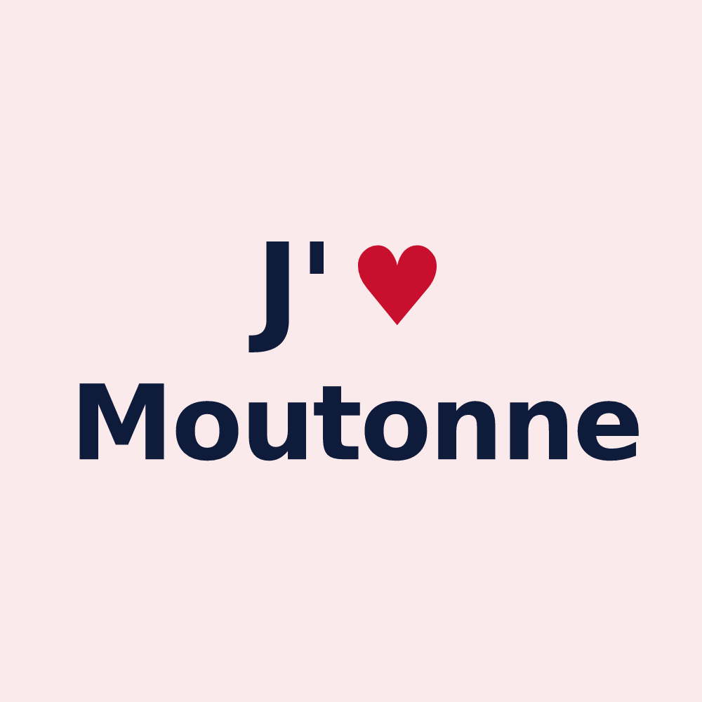 Magnet personnalisé Moutonne — design J'aime Moutonne