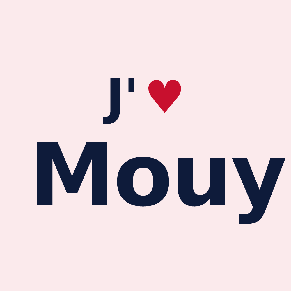 Magnet personnalisé Mouy — design J'aime Mouy