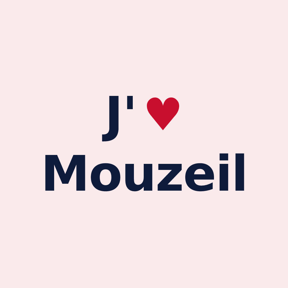 Magnet personnalisé Mouzeil — design J'aime Mouzeil