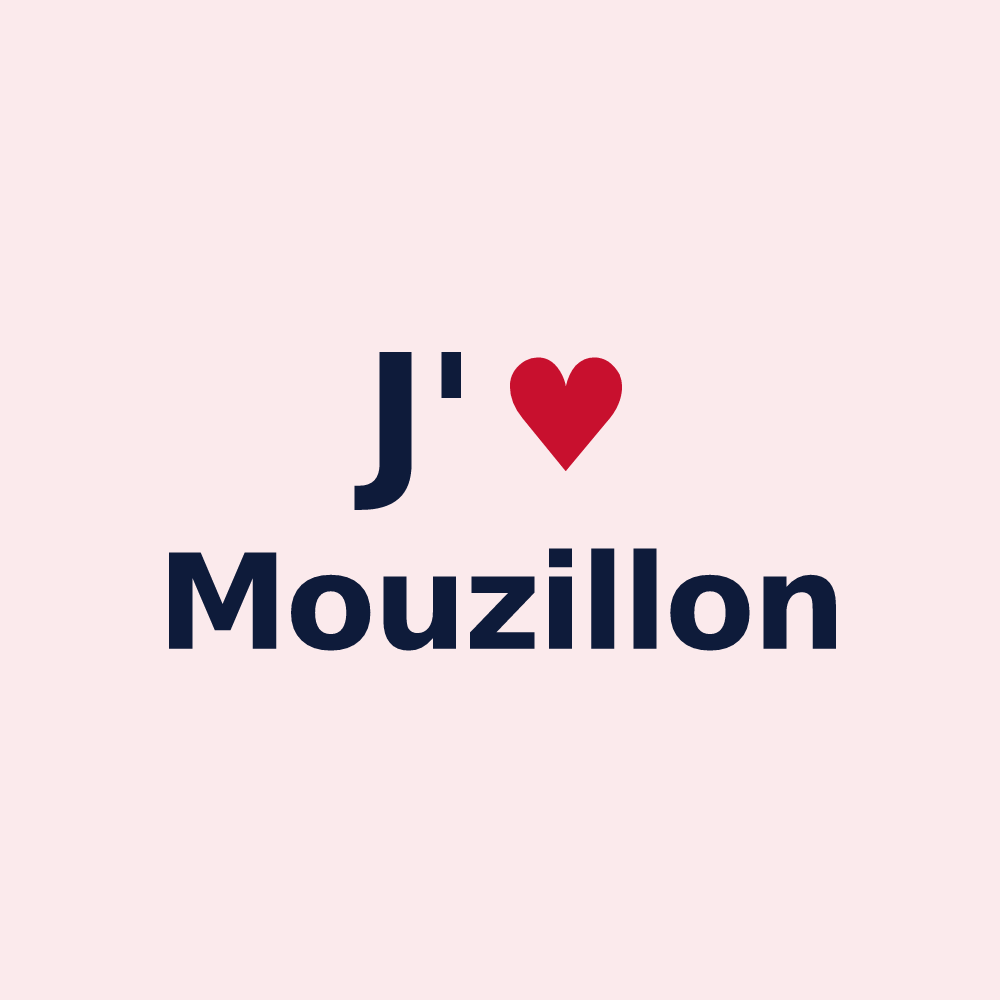 Magnet personnalisé Mouzillon — design J'aime Mouzillon