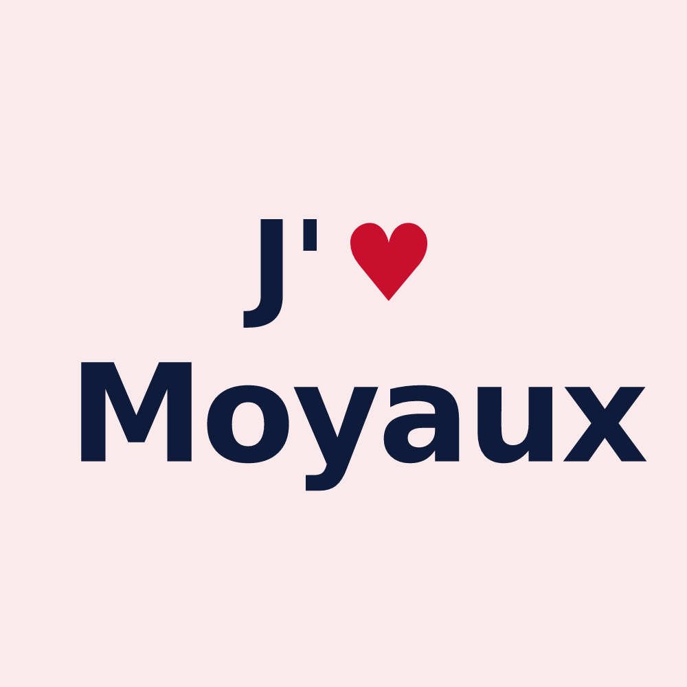 Magnet personnalisé Moyaux — design J'aime Moyaux