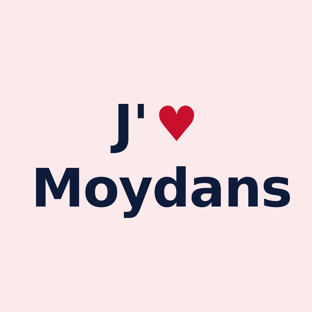 Magnet personnalisé Moydans — design J'aime Moydans