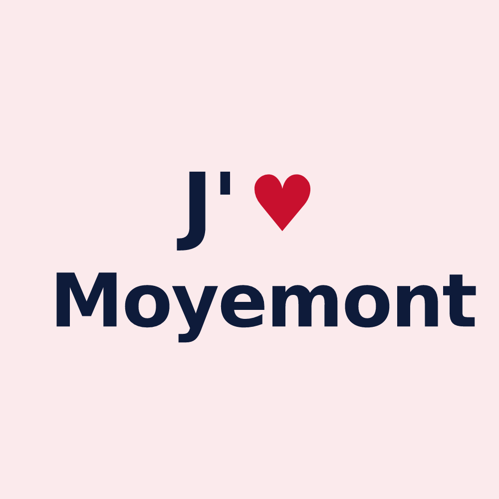Magnet personnalisé Moyemont — design J'aime Moyemont