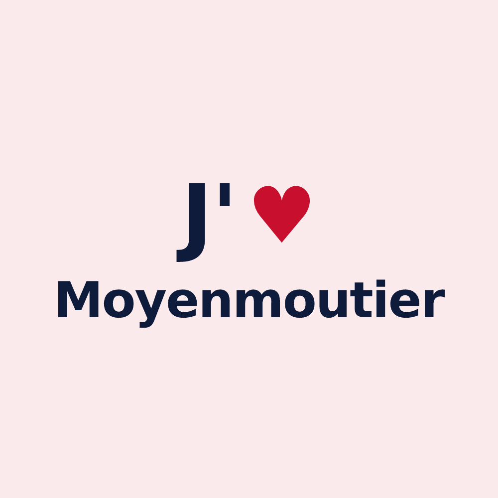 Magnet personnalisé Moyenmoutier — design J'aime Moyenmoutier
