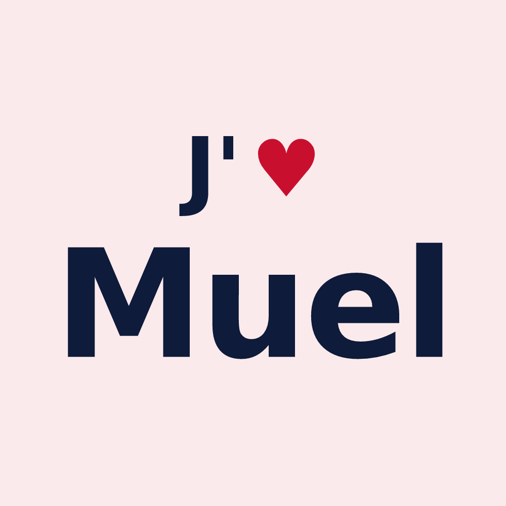 Magnet personnalisé Muel — design J'aime Muel