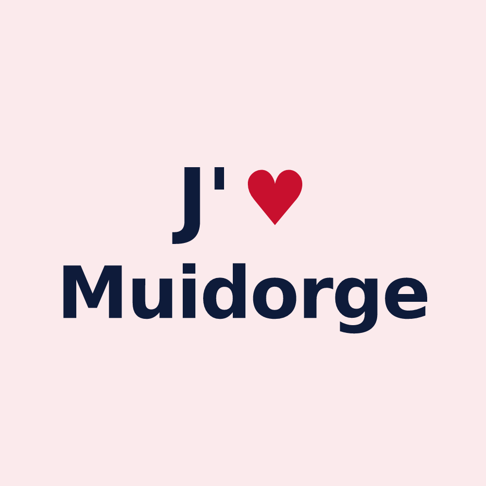 Magnet personnalisé Muidorge — design J'aime Muidorge
