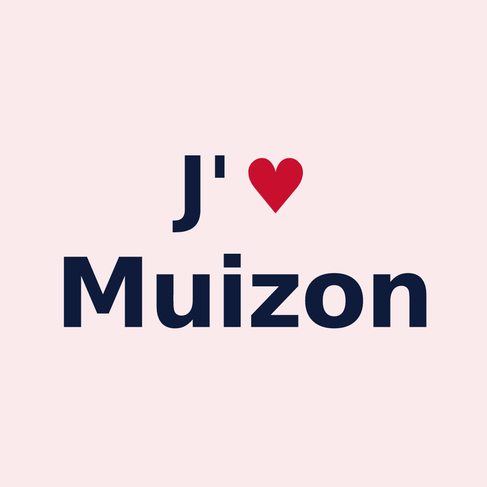 Magnet personnalisé Muizon — design J'aime Muizon