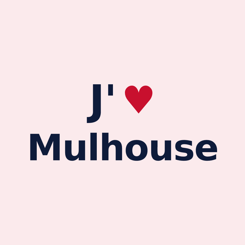 Magnet personnalisé Mulhouse — design J'aime Mulhouse