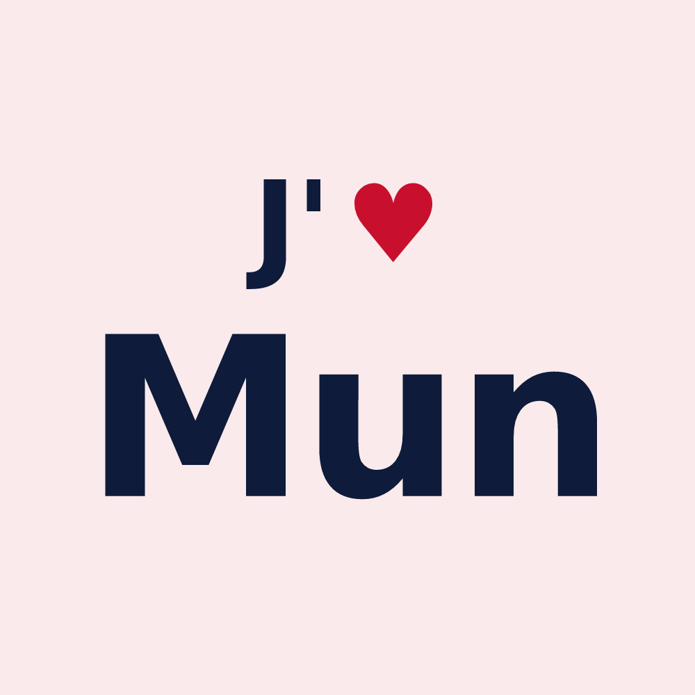 Magnet personnalisé Mun — design J'aime Mun