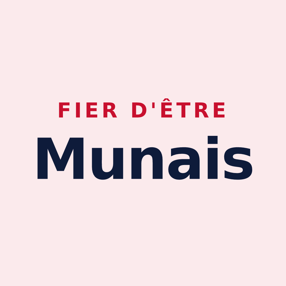 Magnet « Fier d'être Munais » — design pour Mun