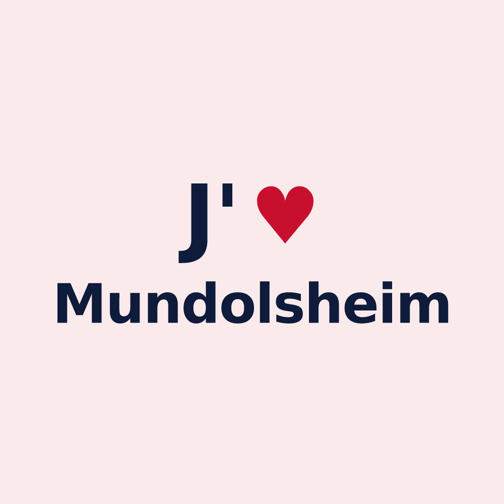 Magnet personnalisé Mundolsheim — design J'aime Mundolsheim