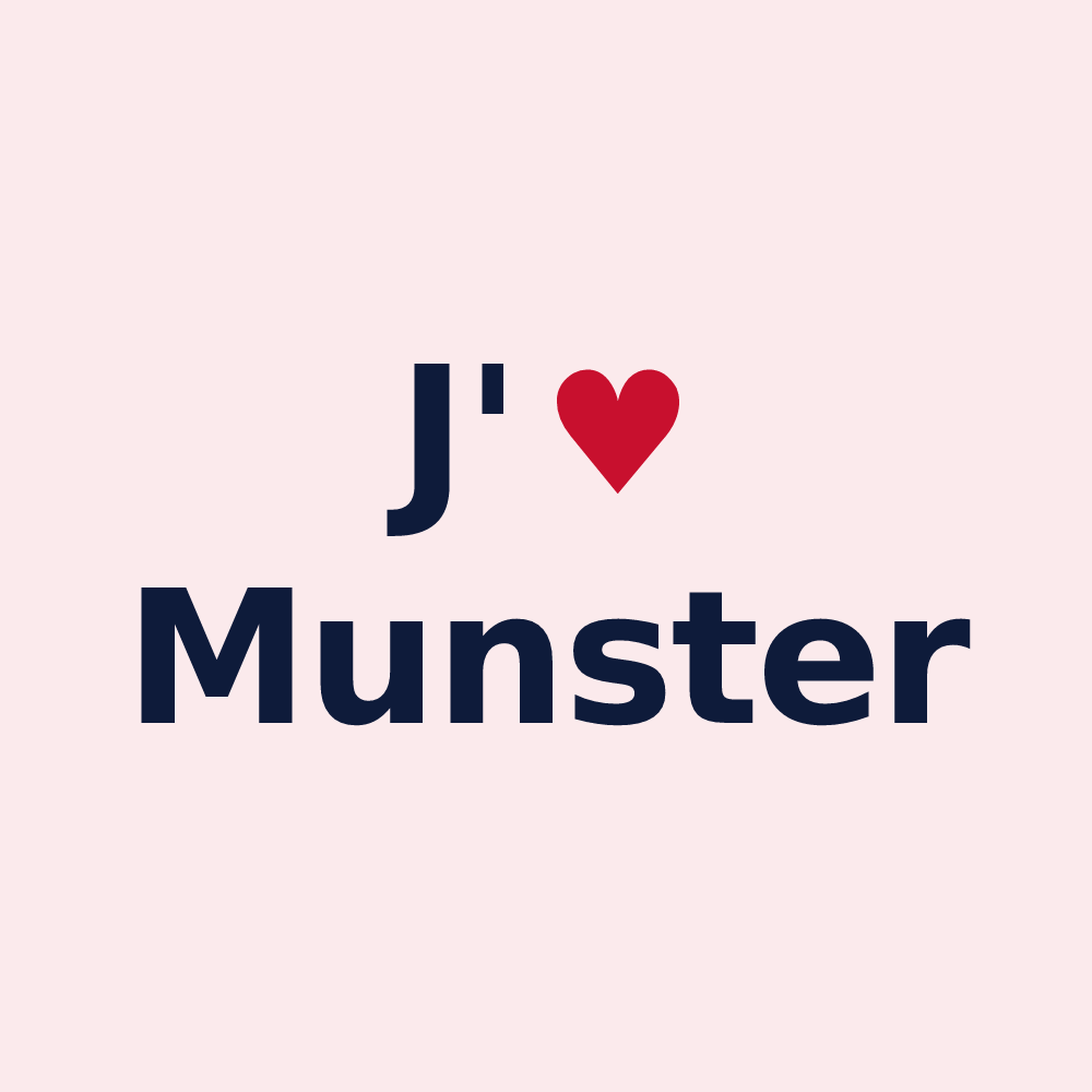 Magnet personnalisé Munster — design J'aime Munster