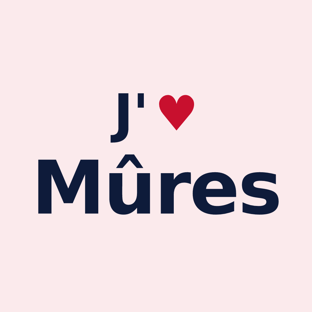 Magnet personnalisé Mûres — design J'aime Mûres
