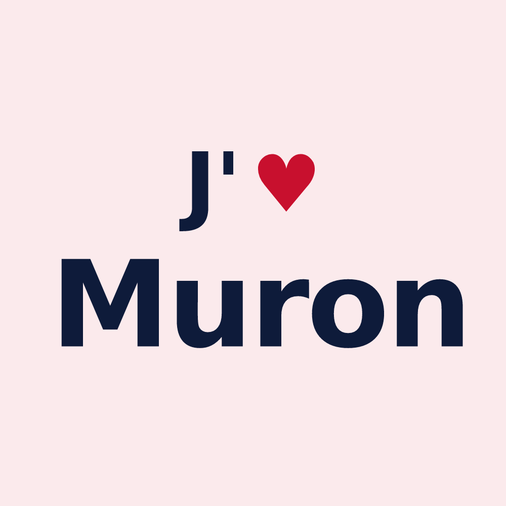 Magnet personnalisé Muron — design « J'aime Muron » imprimé sur le magnet