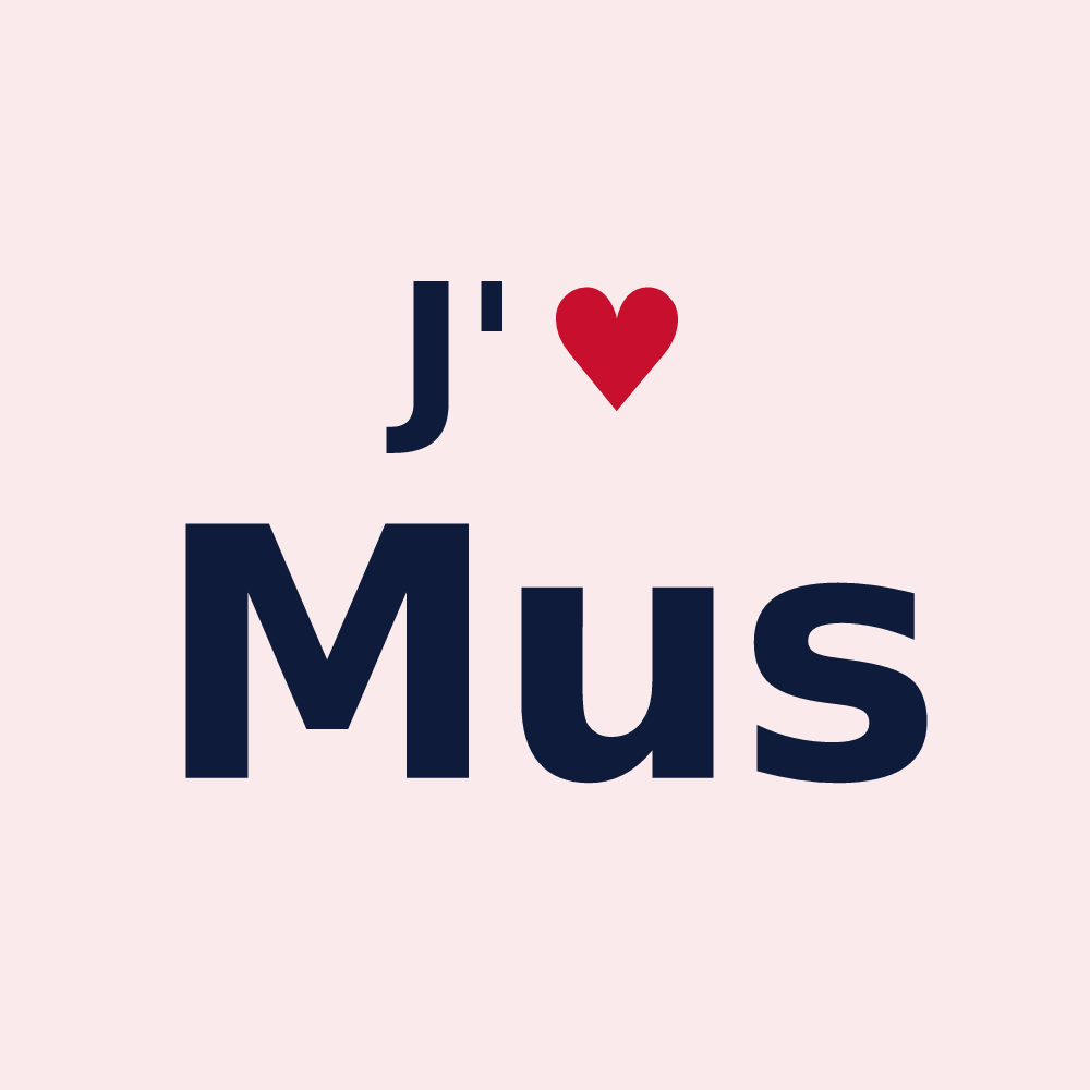 Magnet personnalisé Mus — design J'aime Mus