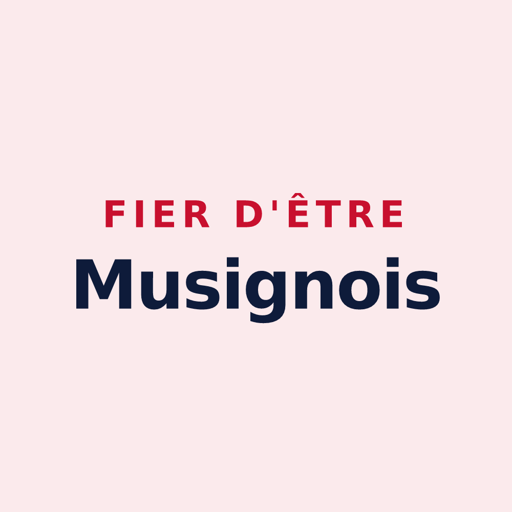 Magnet « Fier d'être Musignois » — design pour Musigny