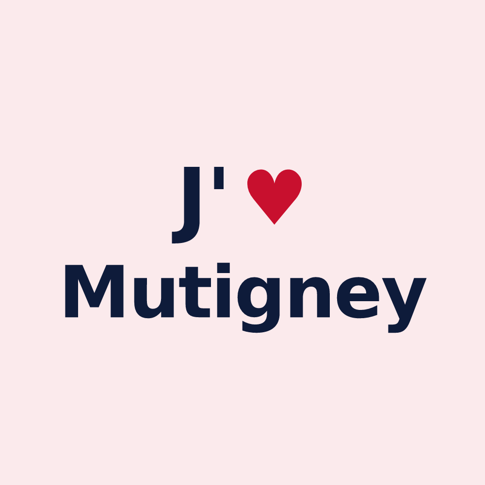 Magnet personnalisé Mutigney — design J'aime Mutigney