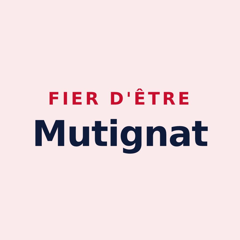 Magnet « Fier d'être Mutignat » — design pour Mutigny