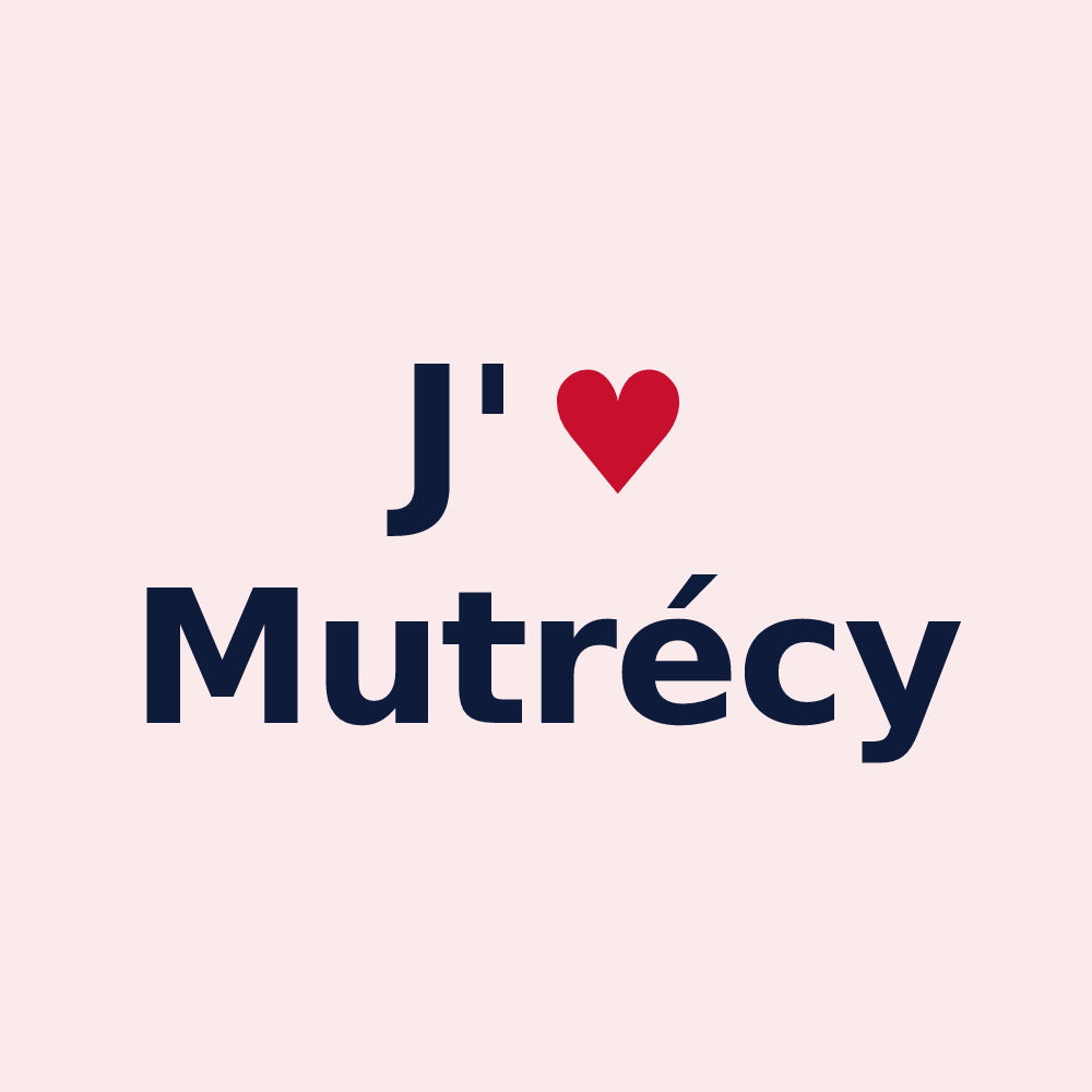 Magnet personnalisé Mutrécy — design J'aime Mutrécy