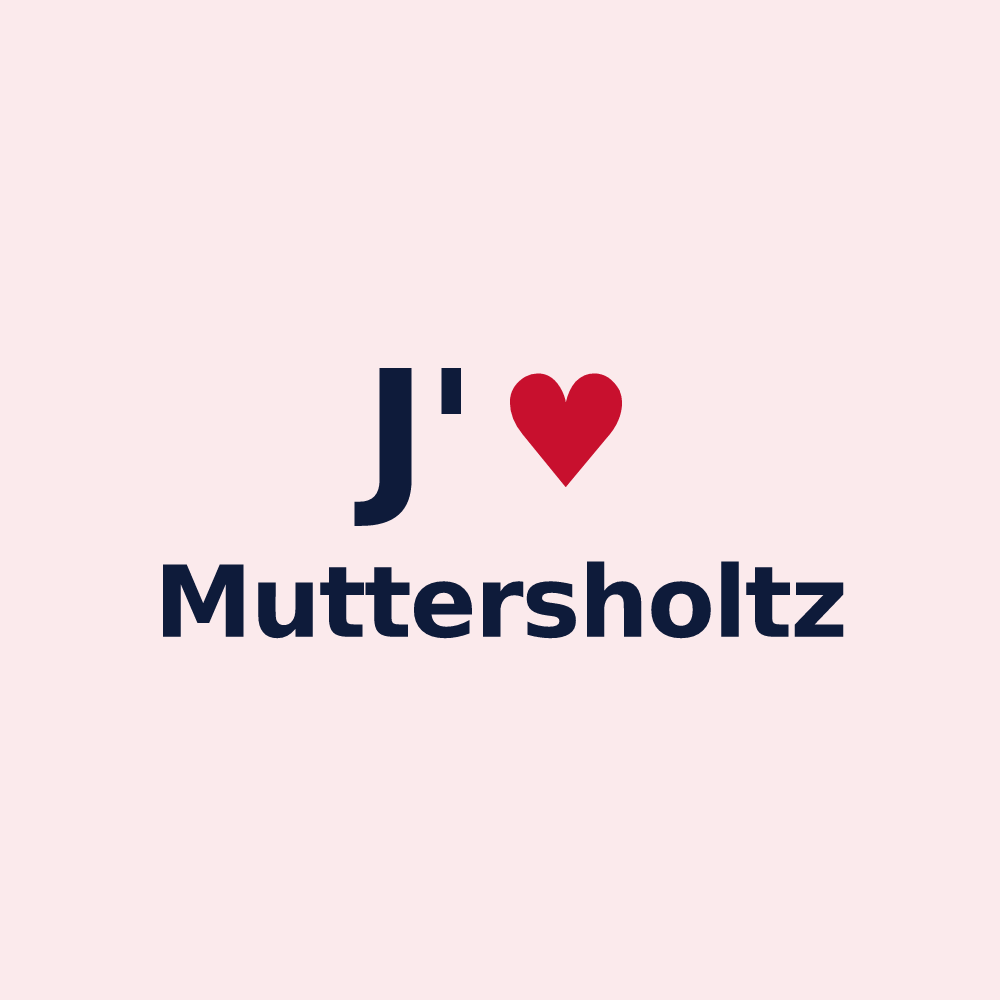 Magnet personnalisé Muttersholtz — design J'aime Muttersholtz
