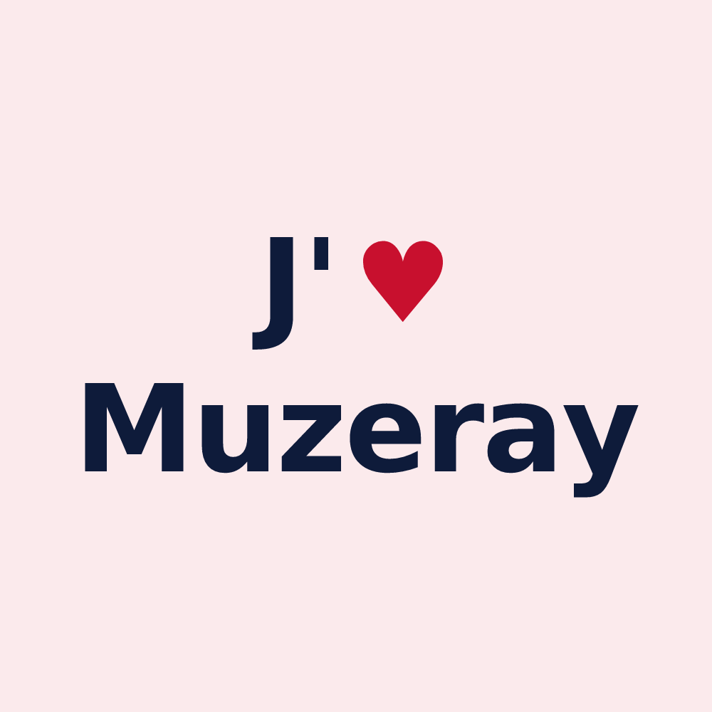 Magnet personnalisé Muzeray — design J'aime Muzeray