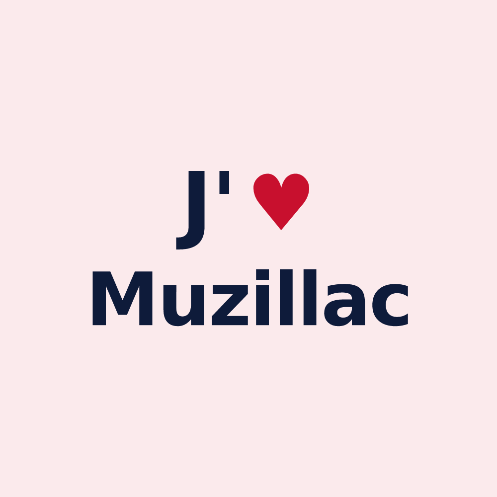 Magnet personnalisé Muzillac — design J'aime Muzillac