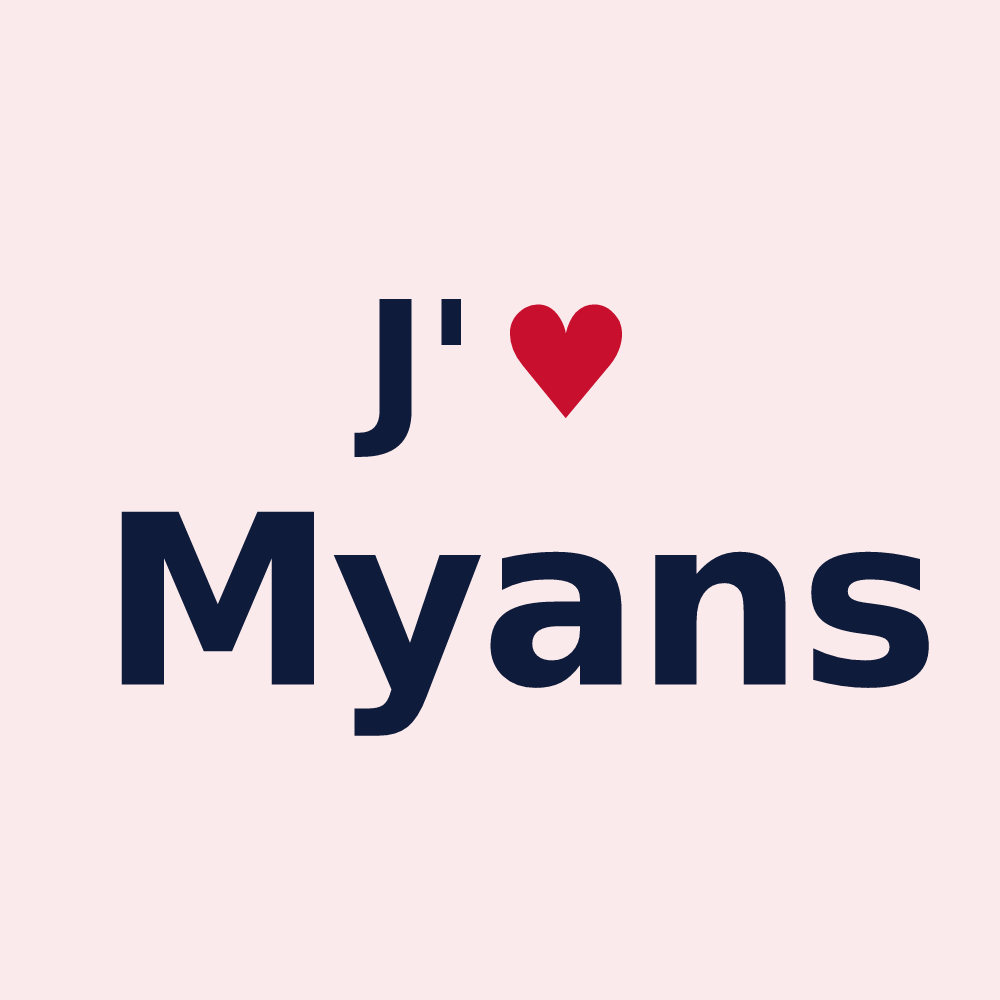 Magnet personnalisé Myans — design J'aime Myans