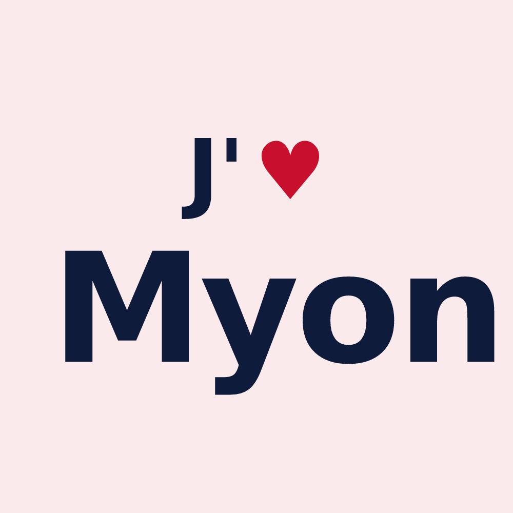 Magnet personnalisé Myon — design J'aime Myon