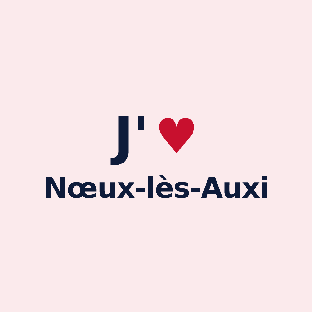 Magnet personnalisé Nœux-lès-Auxi — design J'aime Nœux-lès-Auxi