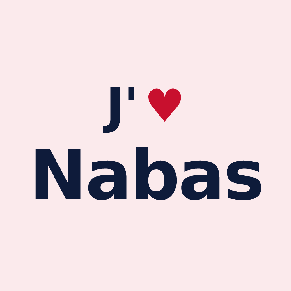 Magnet personnalisé Nabas — design J'aime Nabas