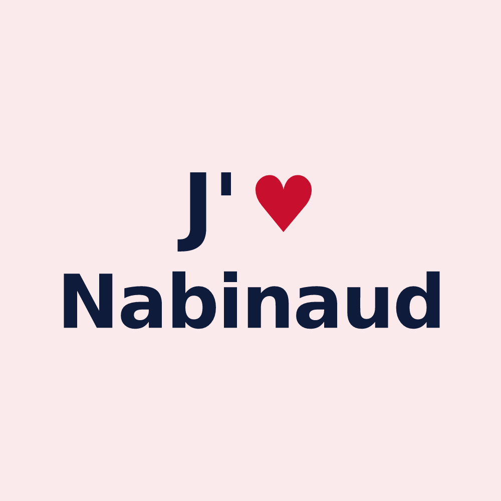 Magnet personnalisé Nabinaud — design J'aime Nabinaud