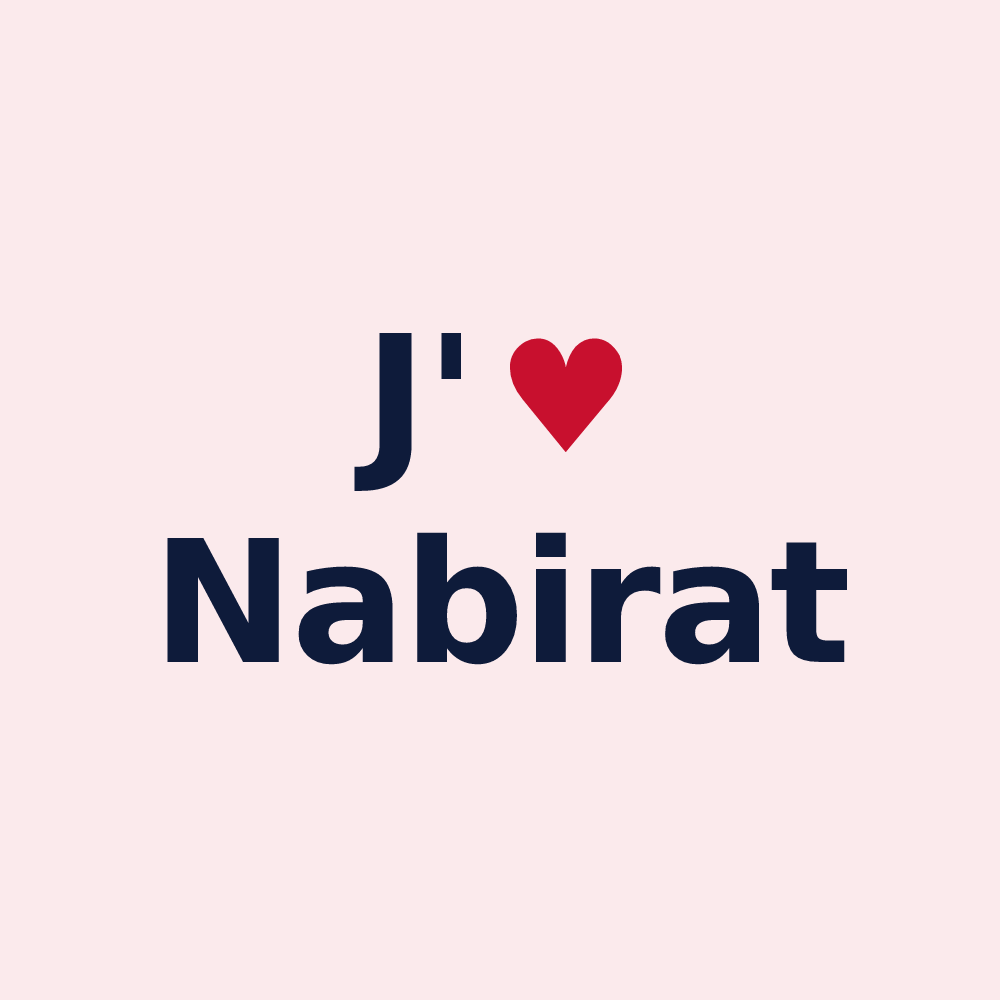 Magnet personnalisé Nabirat — design J'aime Nabirat
