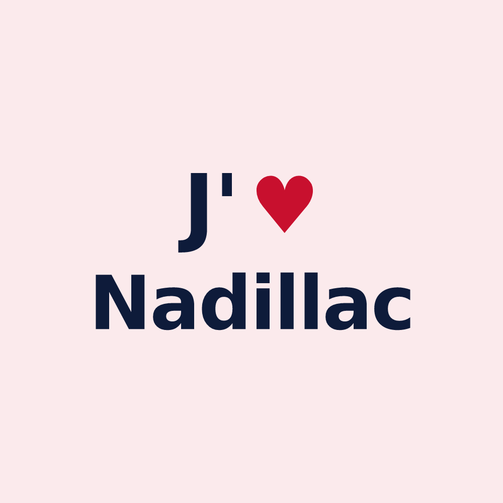 Magnet personnalisé Nadillac — design J'aime Nadillac