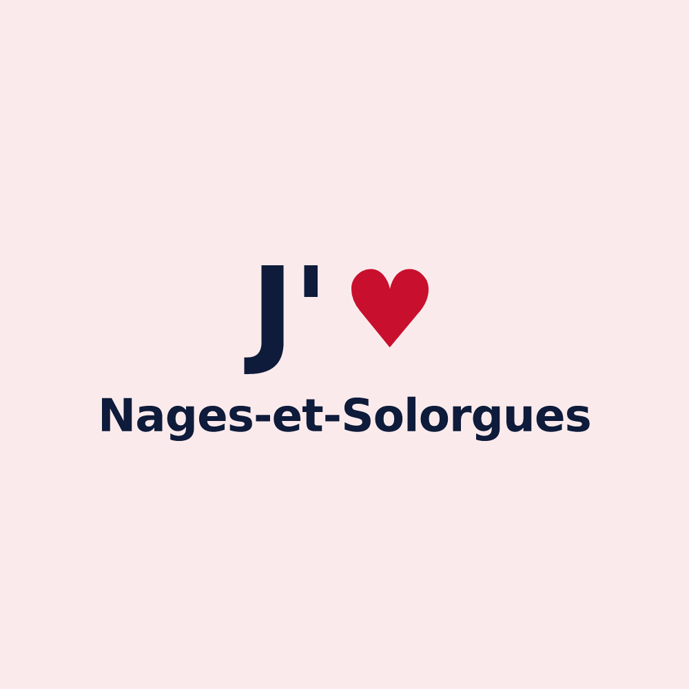 Magnet personnalisé Nages-et-Solorgues — design J'aime Nages-et-Solorgues