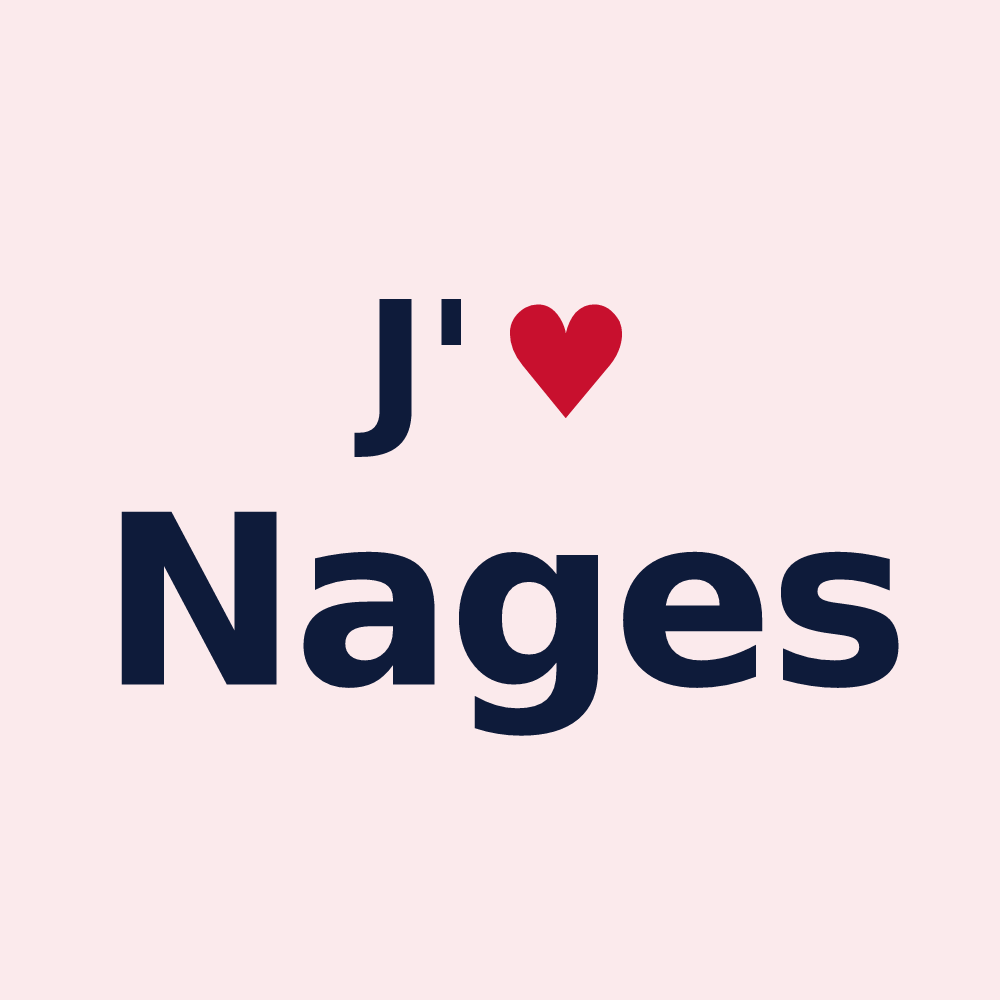 Magnet personnalisé Nages — design J'aime Nages