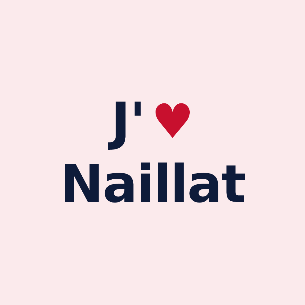 Magnet personnalisé Naillat — design J'aime Naillat