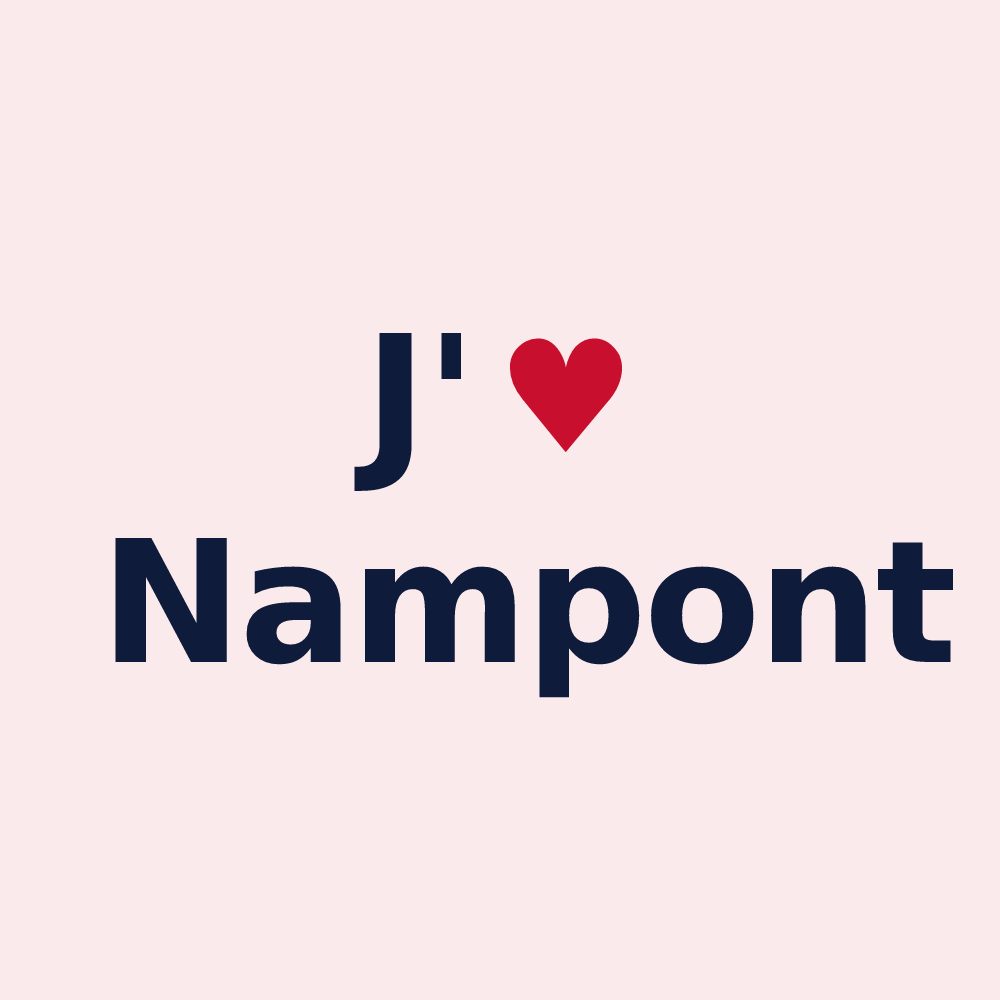Magnet personnalisé Nampont — design J'aime Nampont
