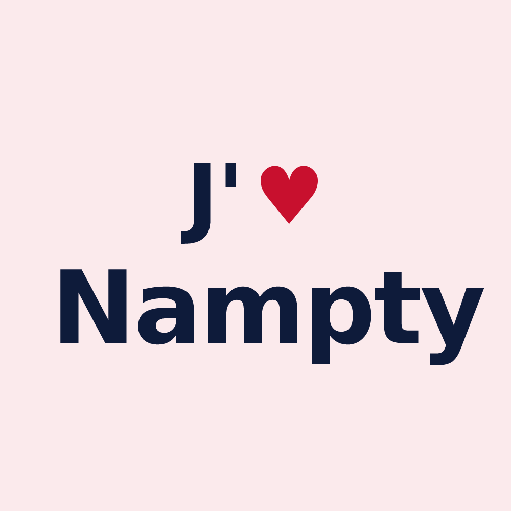 Magnet personnalisé Nampty — design J'aime Nampty
