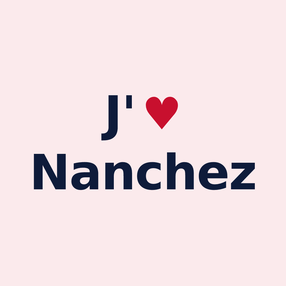 Magnet personnalisé Nanchez — design J'aime Nanchez