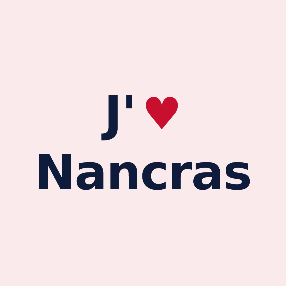 Magnet personnalisé Nancras — design J'aime Nancras