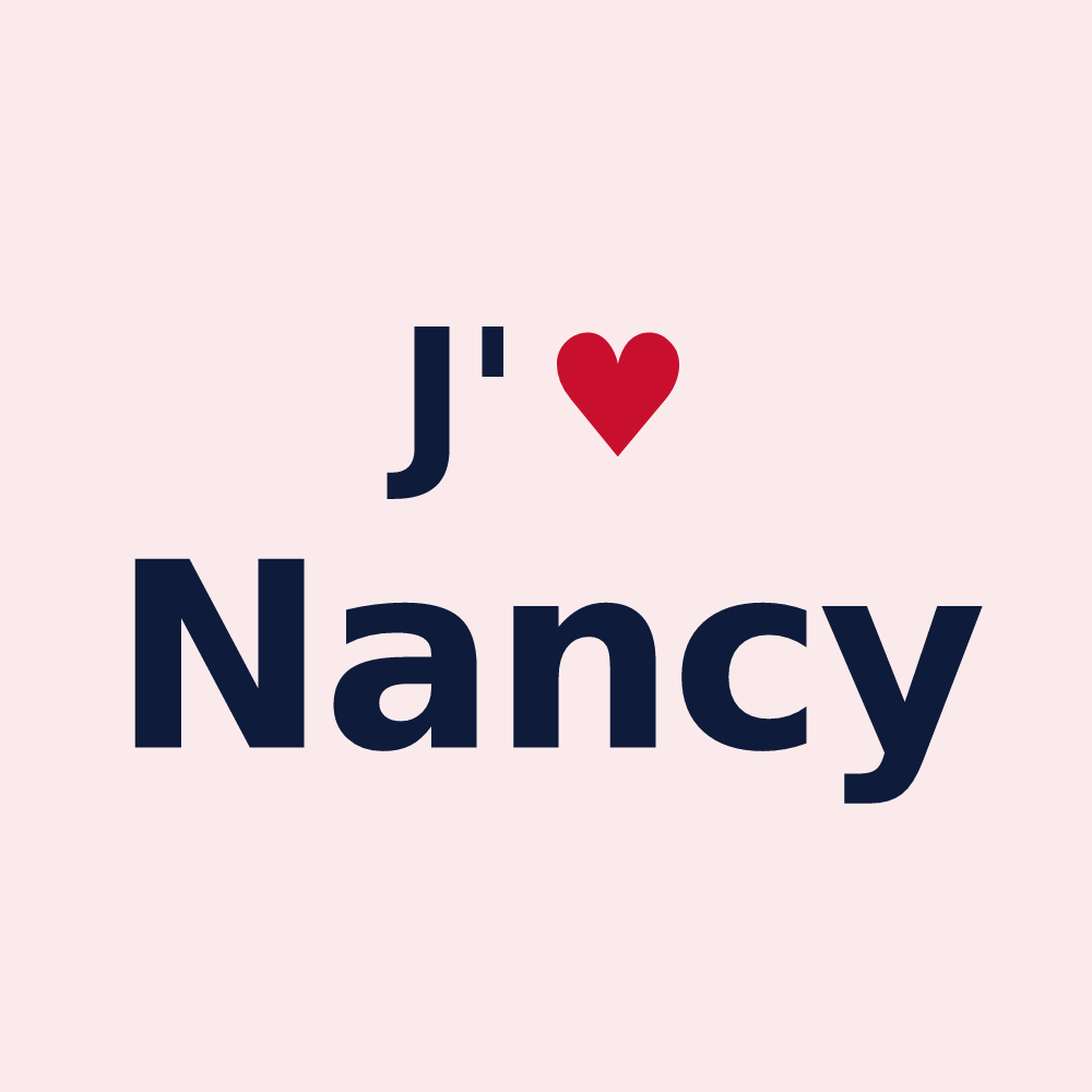 Magnet personnalisé Nancy — design J'aime Nancy
