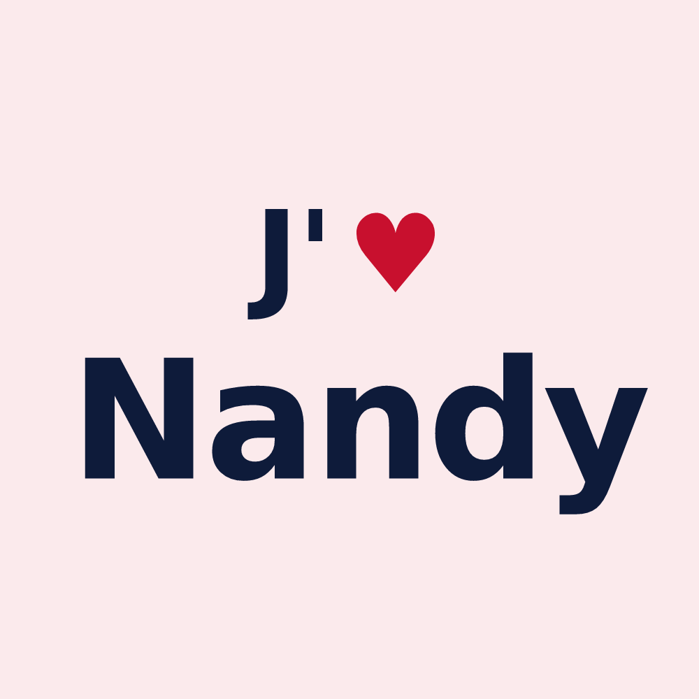 Magnet personnalisé Nandy — design J'aime Nandy