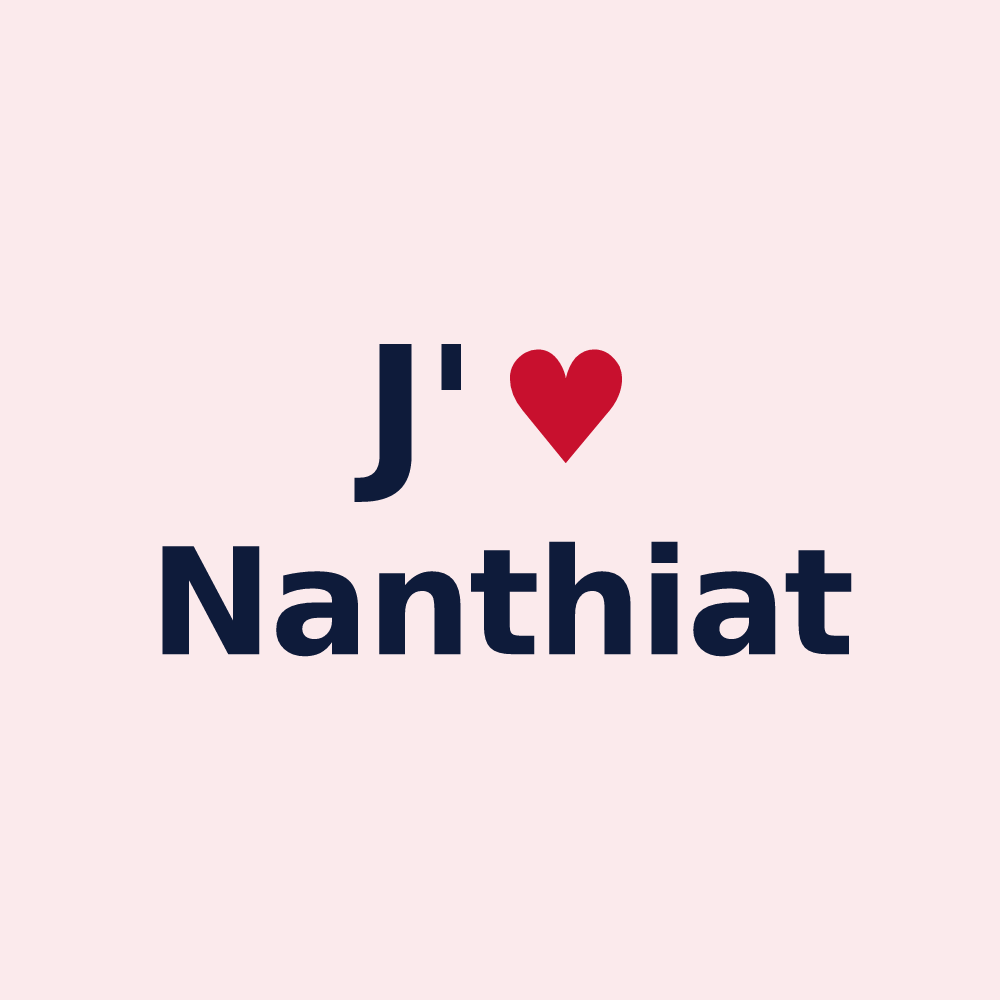 Magnet personnalisé Nanthiat — design J'aime Nanthiat